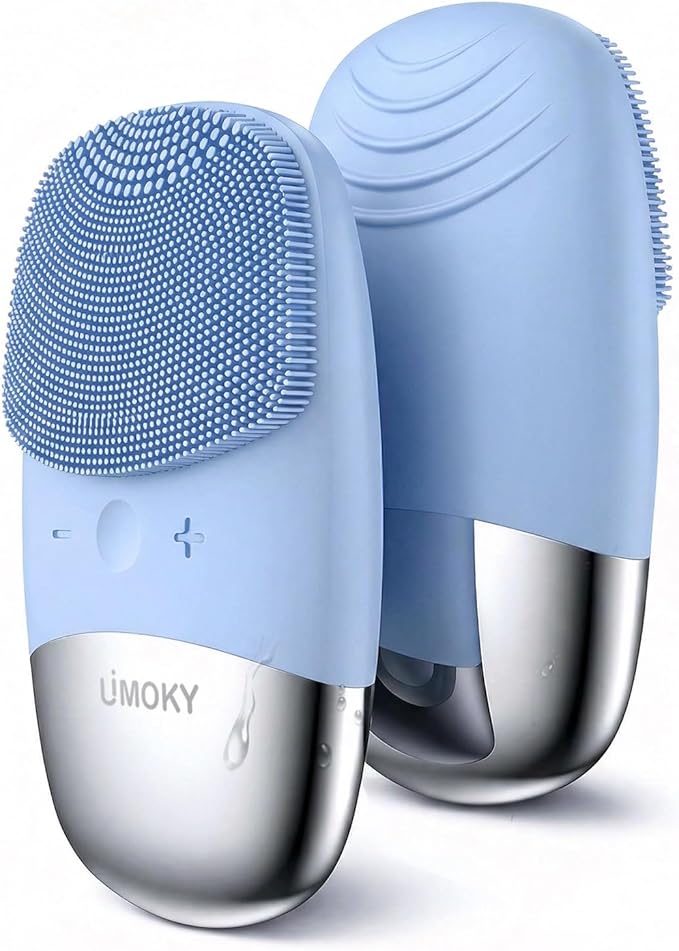 Facial Cleansing Brush, 3-in-1 Electric Silicone Face Scrubber, Vibrating by Uimoky