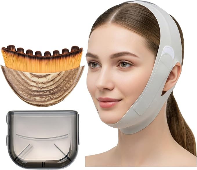 Lymphatic Contour Face Brush & V Line Lifting Mask, Chin Sculpting and Lifting by kullder