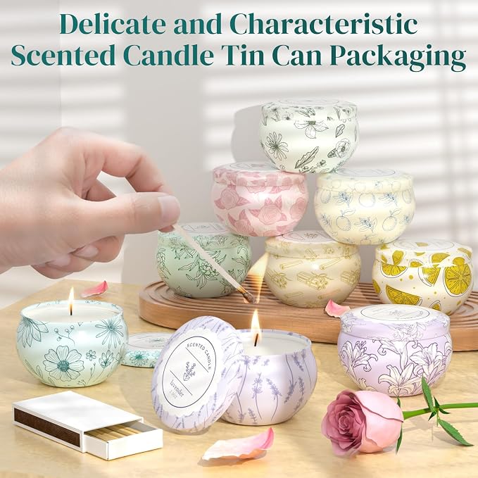 WarmEmbrace Scented Candles, Candle Set of 9, Long-Lasting Candles - Image 5