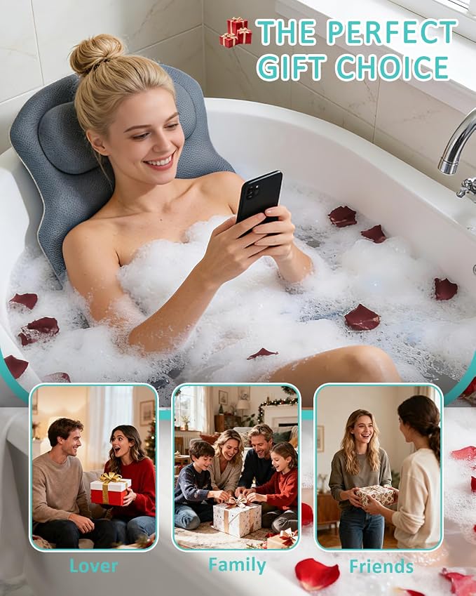 Full Body Bath Pillow for Bathtub, 5D Thick Tub Pillow for Bathtub - Image 8