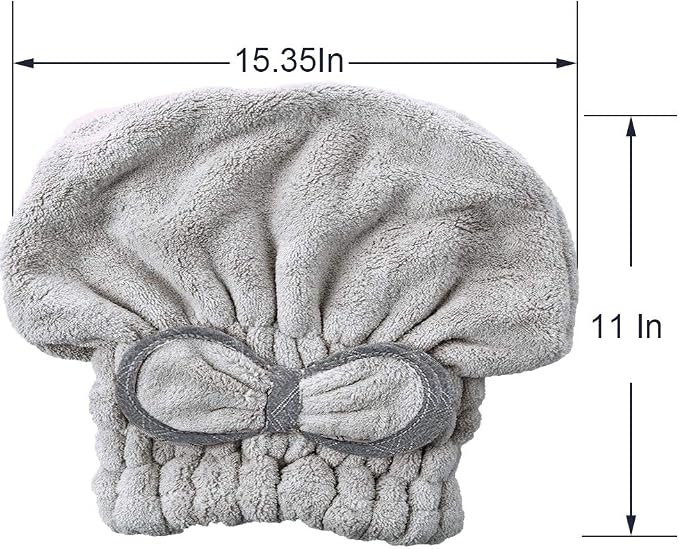Jseng Microfiber Hair Drying Towel Cap, Extrame Soft & Ultra Absorbent - Image 3