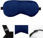 2 PCS Deep Blue Satin Sleep Masks, Adjustable Silk Eye Mask - Image 5
