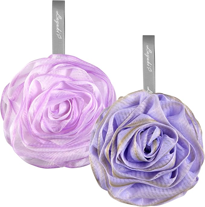 LAYUKI Bath Loofah, Shower Loofah, Body Loofah, Bath Sponge, Shower Sponge by LAYUKI