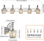 Modern Bathroom Vanity Light, 5-Light Chrome Wall Sconce - Image 4