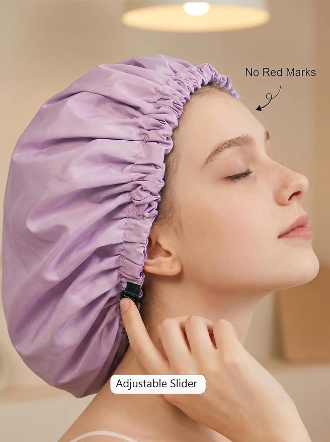 Aquior Shower Cap, Extra Adjustable Shower Caps - Image 3