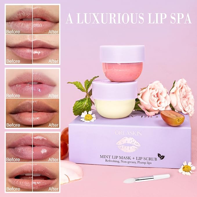 Lip Mask & Lip Scrubber Exfoliator Lip Sleeping Mask Overnight - Image 5