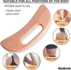 enttgo Body Gua Sha Tool Wooden Lymphatic Drainage Tool, Guasha Massage Tools - Image 4