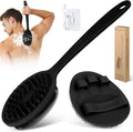 Silicone Back Scrubber & Bath Glove Set 2PCS, 13.4'' Gentle Shower Back Scrubber by GEENOA