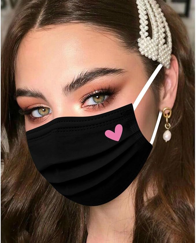 50pcs Cute Disposable Face Masks, 3-Ply Full Face Protection - Image 2