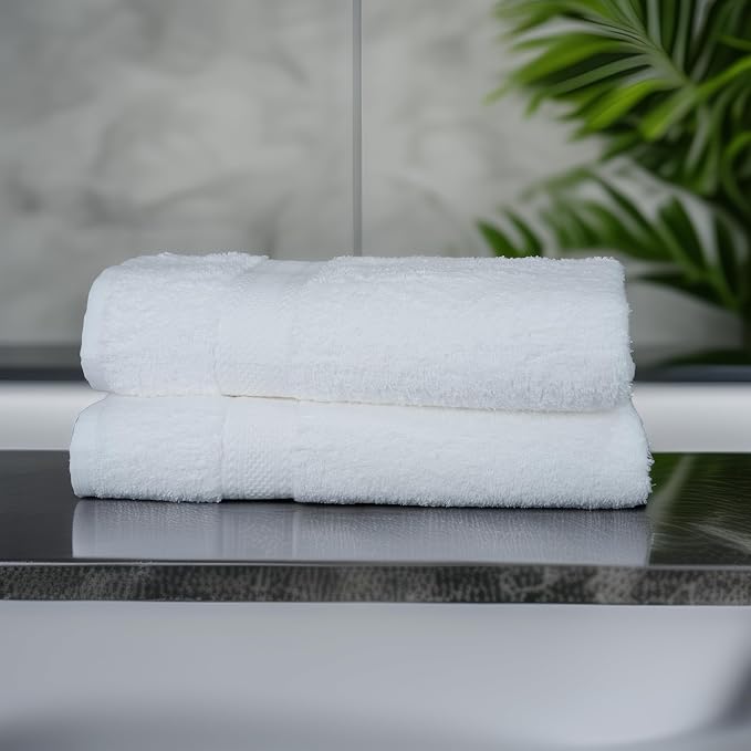 Commercial Bulk Pack of 12 Large Bath Towels – 100% Cotton Terry 24" x 50" – - Image 4