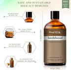PHATOIL 100ML Sandalwood Essential Oil, Pure Aromatherapy Essential Oils - Image 3