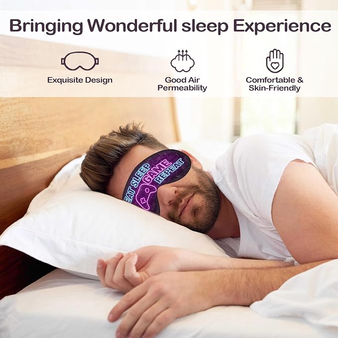 Sleep Mask for Kids Boys, Silk Eye Covers for Sleeping, Adjustable Strap & - Image 5