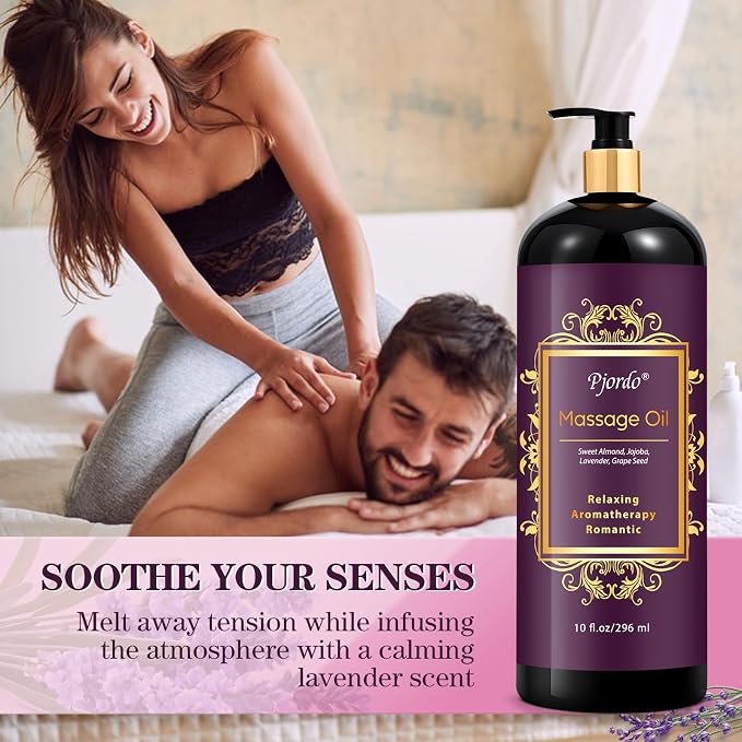 Pjordo 2 Pack Massage Oil for Massage Therapy, Lilac Oil, Lavender Massage Oil - Image 4