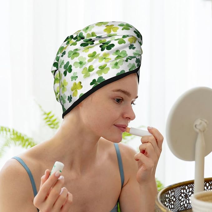 Leaf Hair Towel Wrap Microfiber Fast Drying Hair Turban - Image 8