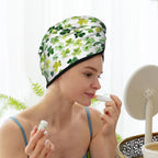 Leaf Hair Towel Wrap Microfiber Fast Drying Hair Turban - Image 8