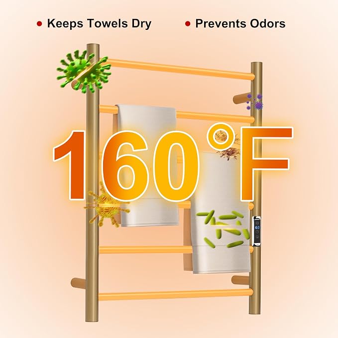Heated Towel Racks for Bathroom, Wall Mounted Electric Towel Warmer Racks - Image 3