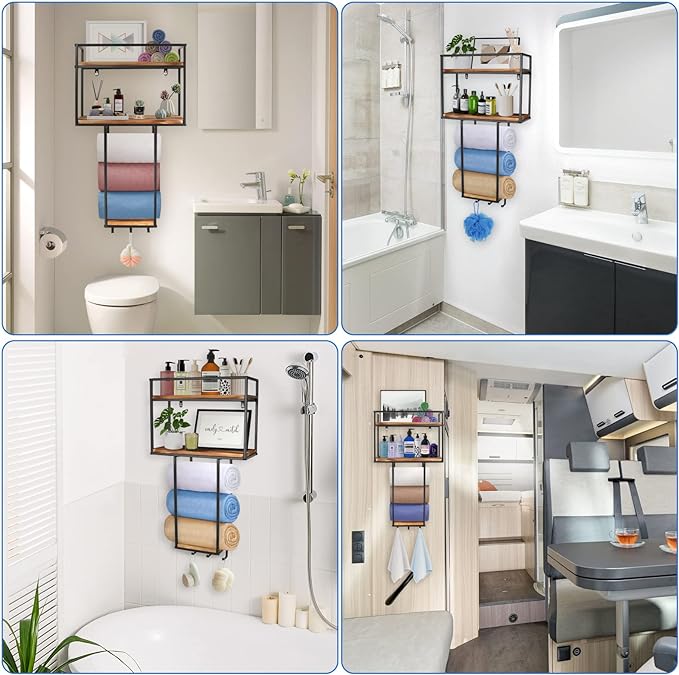 MOUGIGI Towel Rack Wall Mounted - Image 4