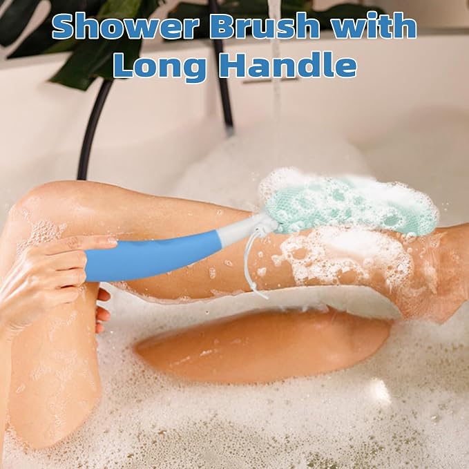 Shower Body Brush Skin Exfoliating Curved Back Scrub Brush Massage Bath Brush - Image 5