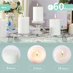 4 Pcs White Orange Vanilla Scented Pillar Candles, 60H Long-Lasting Burn - Image 5