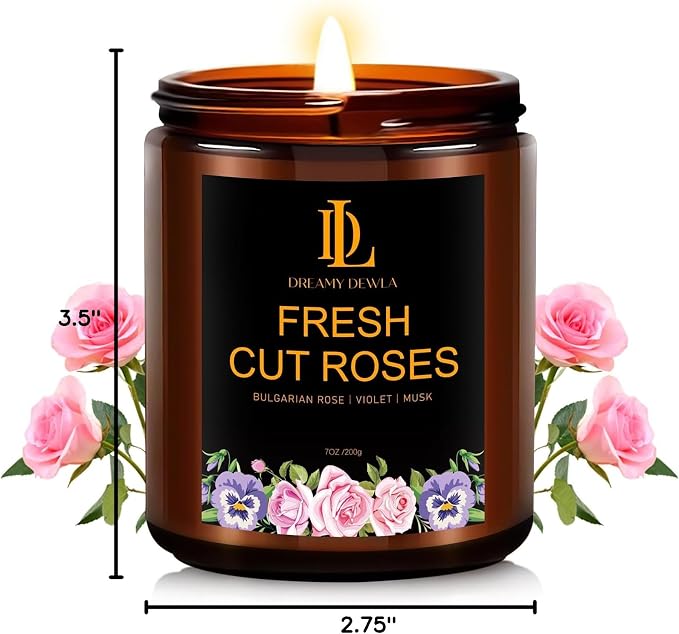 Fresh Cut Roses Candles, Fresh Cut Roses Scented Candle, Mother's Day Candle - Image 7