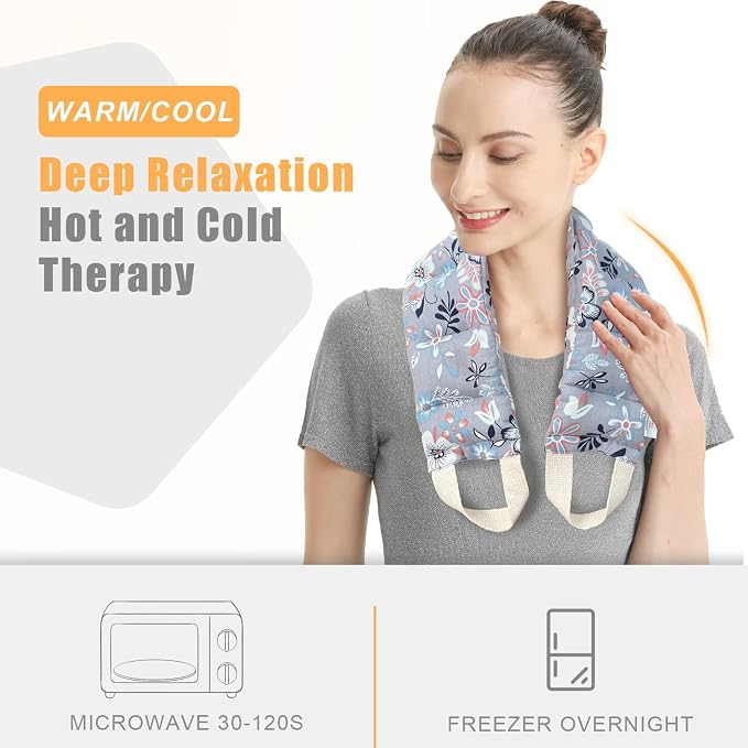 UNCN Long Wide Heating Pad for Neck and Shoulders Back 33x5.9in Microwavable - Image 4
