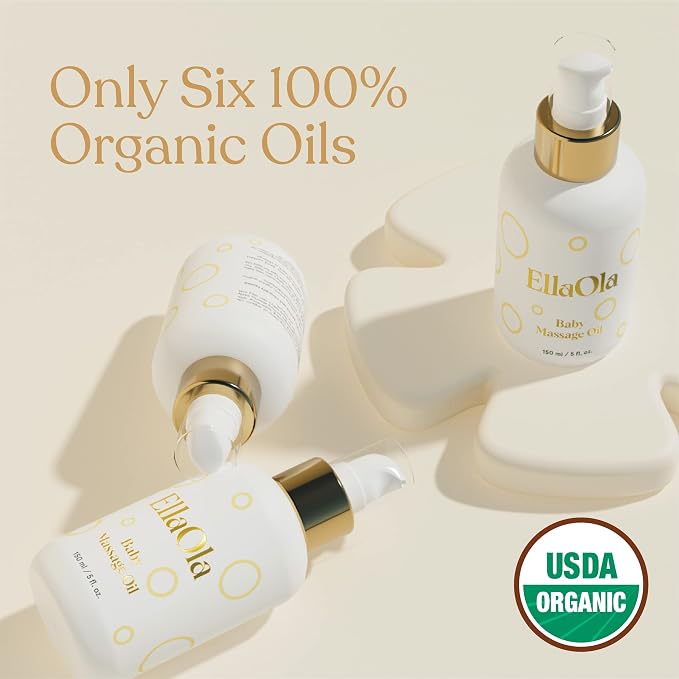 ELLAOLA Organic Moisturizing Baby Massage Oil - Image 3