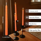 WPONSZU 12 Pack 10 Inch Spiral Taper Candle Set, Unscented Dripless Candlesticks - Image 8