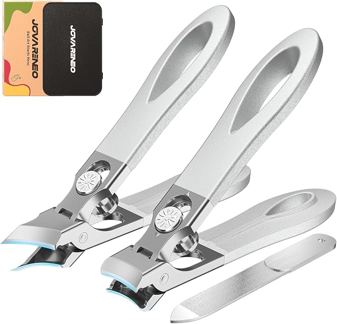 Toenail Clippers for Thick Toenails, Wide Jaw Opening Nail Clippers for Men by Jovareneo