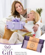Weighted Eye Mask for Sleep, Meditation, Lavender Eye Pillow Heated for Headache - Image 3