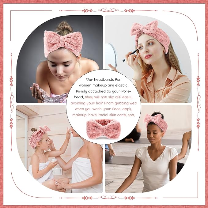 Yunlly 20 Pcs Spa Headband for Women 4 Inches Width Facial Makeup Hair Band - Image 6