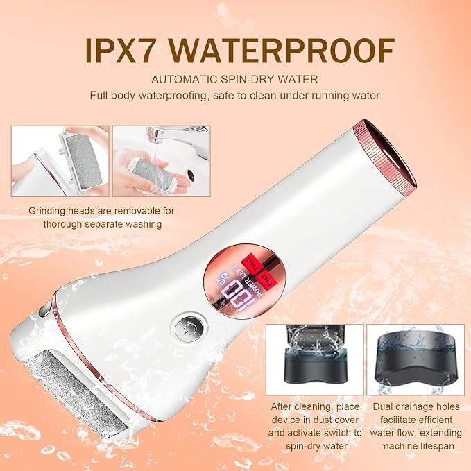 Electric Callus Remover for Feet, Rechargeable Waterproof Foot File - Image 5