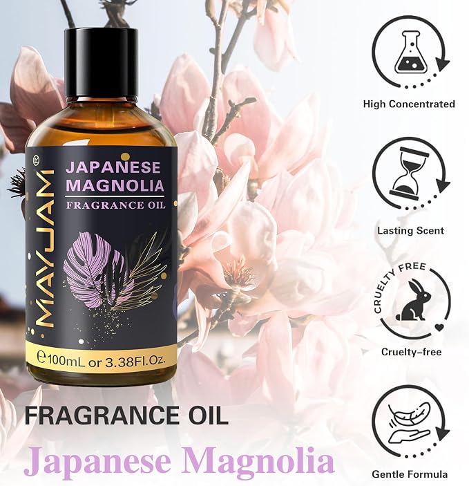 MAYJAM 100ML/3.38FL.OZ Japanese Magnolia Fragrance Oils - Image 2