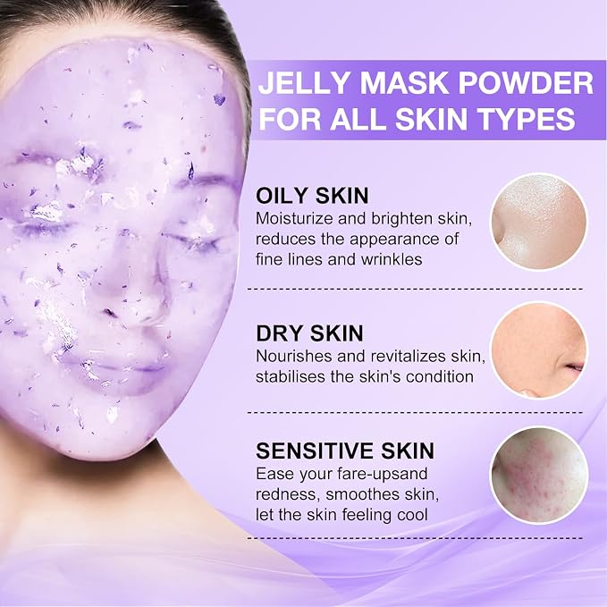 Jelly Mask for Facials Professional, Hydrating & Moisturizing Peel-Off Natural - Image 2