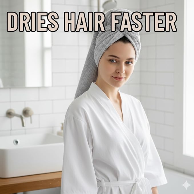 2PCS Plopping Towel Curly Hair, Large Microfiber Hair Towels - Image 4