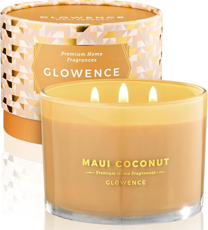 Luxury Coconut Scented Candle by GLOWENCE