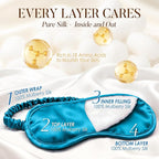 Breathable Silk Sleep Mask Blindfold, Elastic Blackout Eye Cover Headband - Image 3