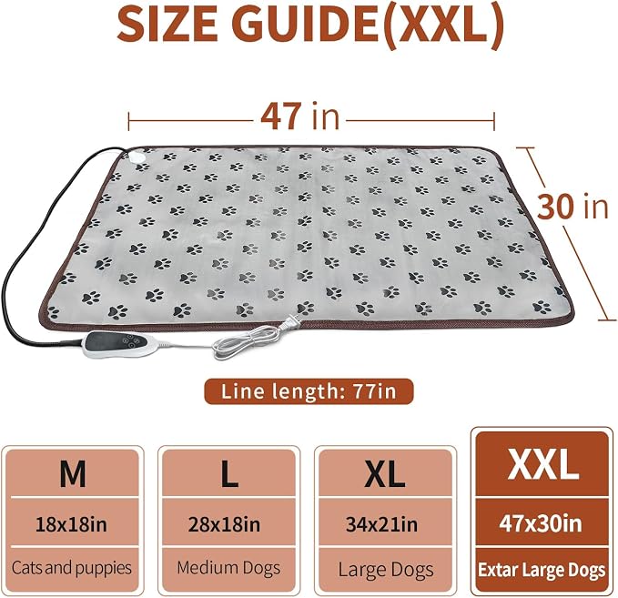 GOLOPET Extra Large Dog Heating Pad 47x30 in - Image 2