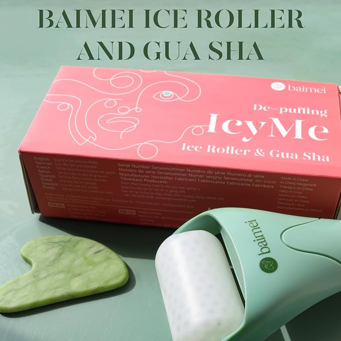 BAIMEI IcyMe Cryotherapy Ice Roller and Gua Sha Facial Tools Reduces Puffiness - Image 9