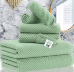 VOOVA & MOVAS Green Towels for Bathroom by VOOVAMOVAS