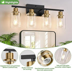 Indoi 4-Light Bathroom Light Fixtures, Bathroom Wall Lamp - Image 3