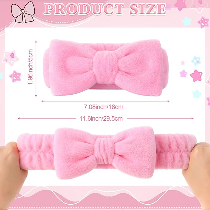 50 Pcs Pink Spa Headband Bulk Spa Sleepover Party Supplies - Image 2