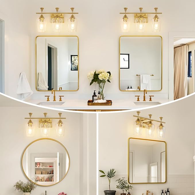 Bathroom Light Fixtures, Brushed Gold Vanity Lights - Image 4