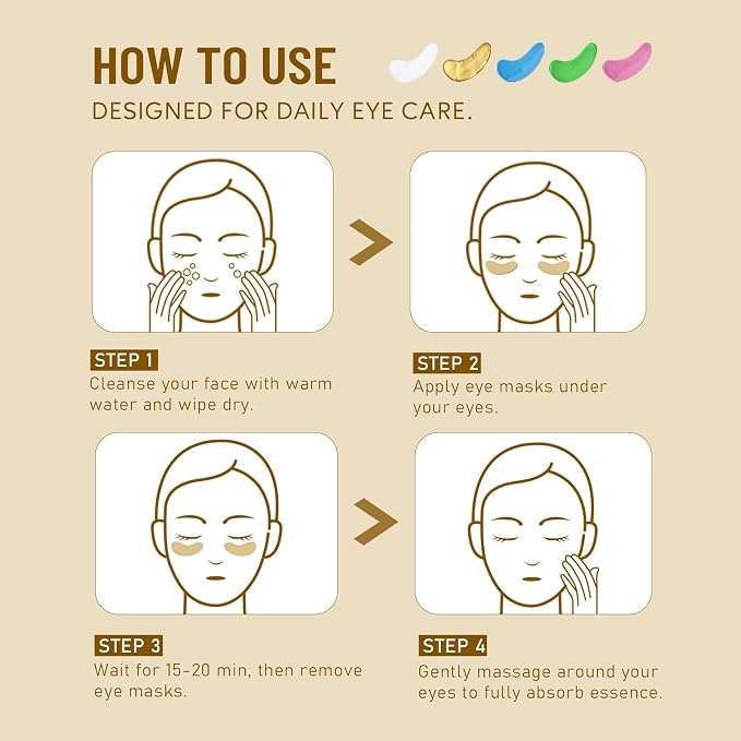 Yeokoe Under Eye Patches for Dark Circles, Eye Mask for Puffy Eyes - Image 5