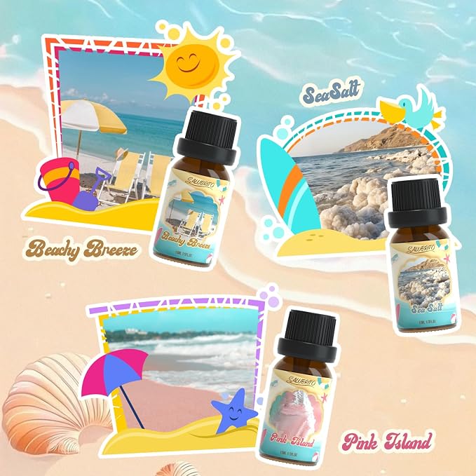 SALUBRITO Beach Fragrance Oils Set, Summer Essential Oils - Image 3
