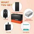 Infrared Sauna Blanket for Home, Low EMF Carbon Crystal Heating, Portable Dry - Image 7