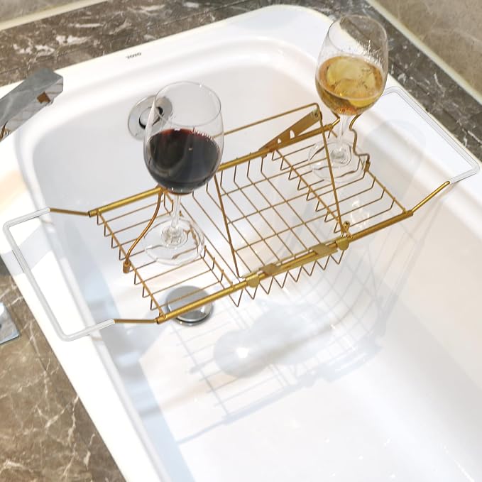 BDL Bathtub Caddy Expandable Bath Tub Tray Table - Image 7