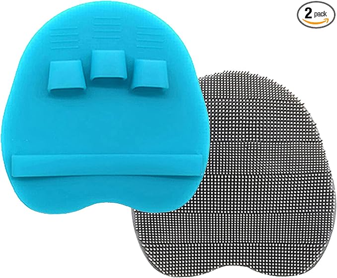 2 Pack Soft Silicone Shower Brush, Body & Face & Short Hair Wash, Bath by Hommiesafe