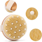 2-Pack Dry Brushing Body Brush for Lymphatic Drainage, Round Dry Exfoliating - Image 3