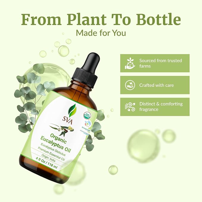 SVA Eucalyptus Essential Oil Organic – 4 Fl Oz – 100% Natural Organic - Image 4
