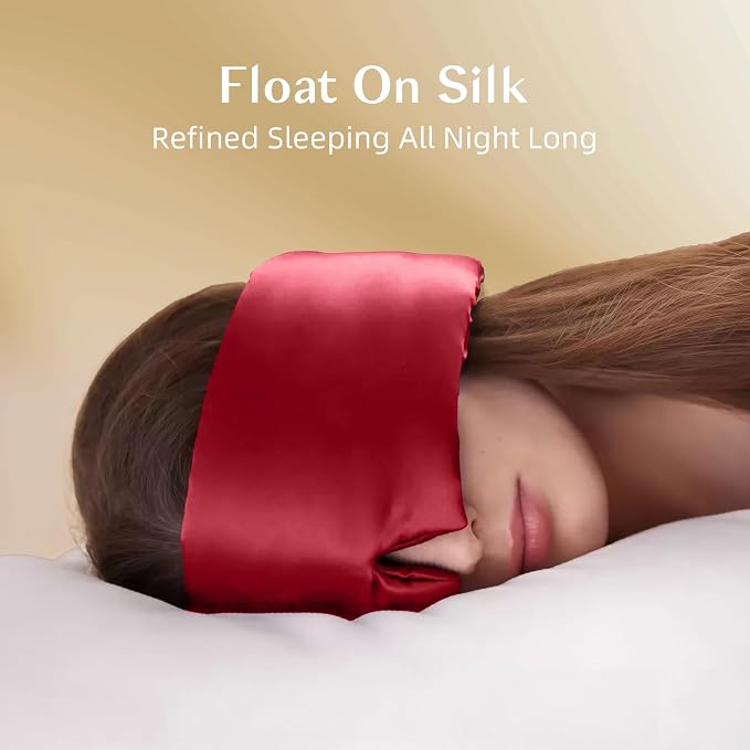 Silk Sleep Mask for Women and Men, Side Sleeper, 22 Momme Pure Mulberry Silk - Image 3